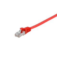   Equip Kábel - 607620 (U/FTP Flat/Lapos patch kábel, CAT6A, Réz, LSOH, piros, 1m)
