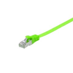   Equip Kábel - 607640 (U/FTP Flat/Lapos patch kábel, CAT6A, Réz, LSOH, zöld, 1m)