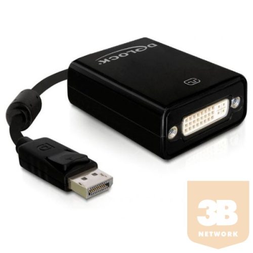 DELOCK Átalakító Displayport 1.1 male to DVI female passzív, fekete