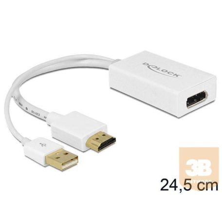 Delock adapter, HDMI-A (M) -> Displayport (F) + USB