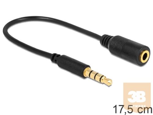 Delock Cable Stereo jack 3.5 mm 4 pin > Stereo plug 3.5 mm 4 pin (changes pin)