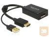 Delock adapter HDMI-A male > Displayport 1.2 female+USB power