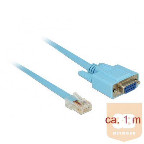 Delock RS-232 DB9 típusú adapter anya > 1 x RS-232 RJ45 soros apa 1 m