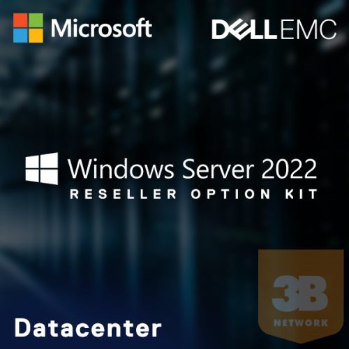 DELL EMC szerver SW - ROK Windows Server 2022 ENG, Datacenter 16 core, unlimited VMs, 64bit OS.