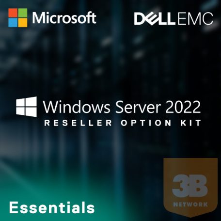 DELL EMC szerver SW - ROK Windows Server 2022 ENG, Essentials Edition, 25 CAL, 64bit OS.