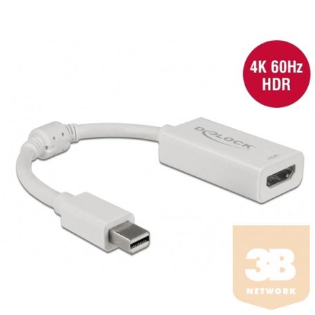 ADA Delock 63935 Mini DisplayPort 1.4 adapter HDMI 4K 60Hz HDR funkcióval passzív - fehér