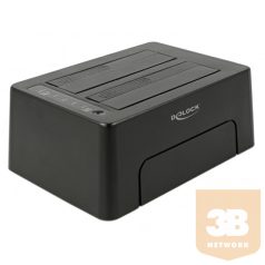   ADA Delock 63957 USB-C 3.1 dokkoló állomás 2 x SATA HDD / SSD számára klón funkcióval