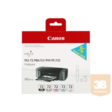 CANON PGI-72 PBK/GY/PM/PC/CO ink cartridge black and colour standard capacity combo-pack