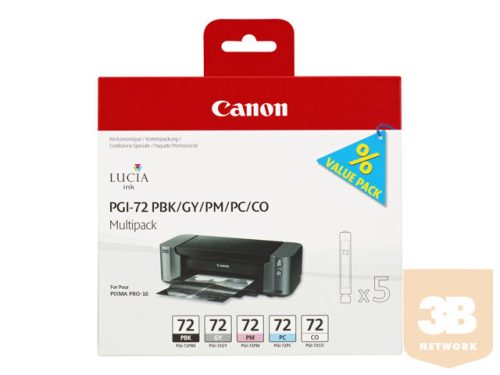 CANON PGI-72 PBK/GY/PM/PC/CO ink cartridge black and colour standard capacity combo-pack