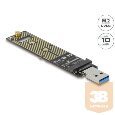 Delock Átalakító - 64069 (M.2 NVMe PCIe (2280, 2260, 2242) -> USB 3.1 Gen 2)