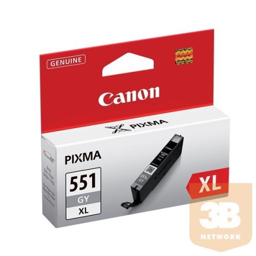 CANON Patron CLI-551GY XL, szürke, P7250, iP8750, MG5450, MG5550, MG6350, MG6450, MG7150, MX925