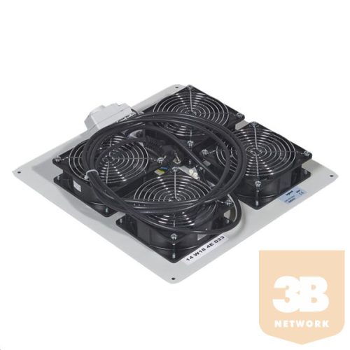 Legrand Rackszekrény ventilátor 19" - 4 ventilátor, termosztát, 320m2 /óra, Fekete (Linkeo álló rack szekrényekhez)