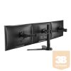 Equip Monitor Asztali konzol - 650125 (17"-27",3 monitor,dönthető, forgatható, állítható magasság, Max.: 7kg, fekete)