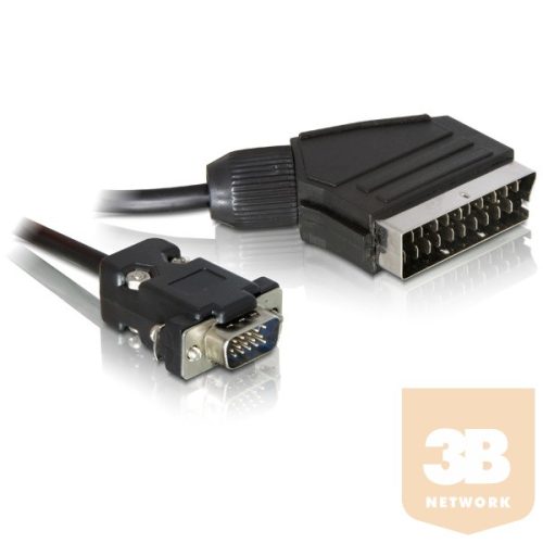 DELOCK kábel Video Scart male output to VGA male input, 2m