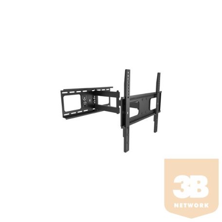 Equip 650315 TV tartó konzol, 32"-55", fali, forgatható, dönthető, állítható magasság, Max.: 50kg, fekete