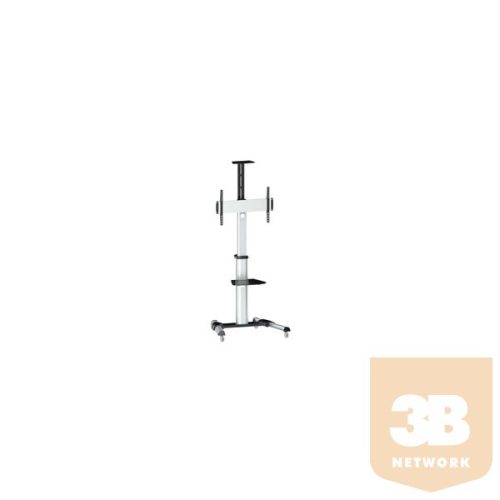 Equip 650602 TV/Monitor tartó állvány 37"-70" álló, dönthető, állítható magasság, Max.:50kg, fekete/szürke