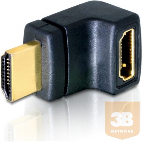 ADA Delock 65072 HDMI apa > HDMI anya 90° felfelé hajlított adapter