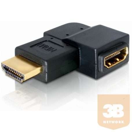 ADA Delock 65077 HDMI apa > HDMI anya 90° balra hajlított adapter