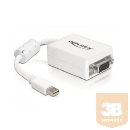 DELOCK Átalakító mini Displayport 1.1 male to VGA female passzív, fehér