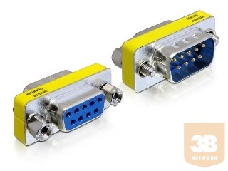 Delock adapter, soros port nem váltó Sub-D9 (F)/(M)