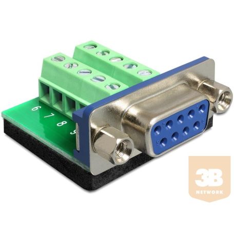 Delock Adapter Sub-D 9 pin female > Terminal block 10 pin