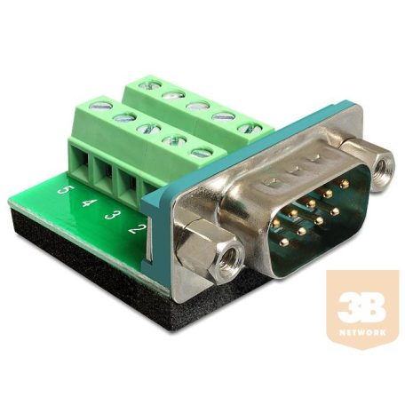 Delock Adapter Sub-D 9 pin male > Terminal block 10 pin