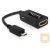 Delock adapter, MHL -> HDMI(F) + MICRO USB (BF) (smartfon to TV HD+power supply)
