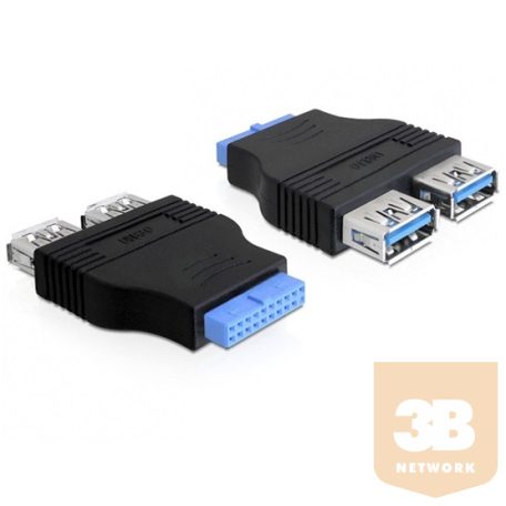 ADA Delock 65324 USB 3.0 pin fejes anya - 2 x USB 3.0 anya - parallel adapter
