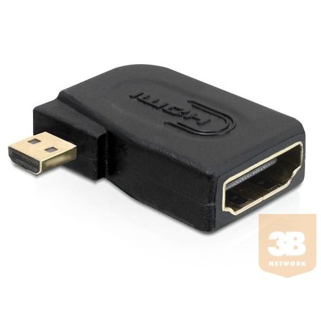 Delock Adapter High Speed HDMI with Ethernet - mirco D male > A female angled