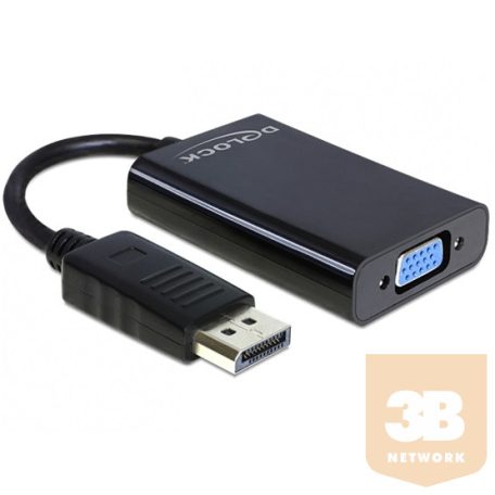 ADA Delock 65439 Displayport apa > VGA 15 pin anya + audio + táp adapter