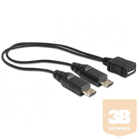 KAB Delock 65440 USB micro B anya > 2 x USB micro-B apa kábel - 20,5cm