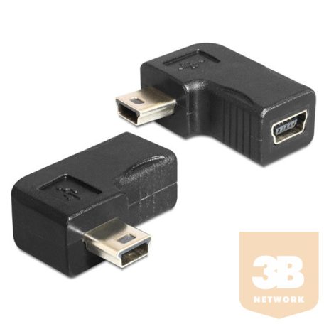 ADA Delock 65448 USB-B mini 5pin apa/anya 90°-ban elforgatott adapter