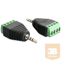   ADA Delock 65454 2,5 mm > Terminal block 4pin sztereo jack apa adapter