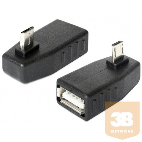 ADA Delock 65473 USB micro-B apa > USB 2.0-A anya OTG 270°-ban forgatott adapter
