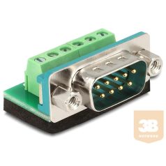 Delock Adapter Sub-D 9 pin male > Terminal block 6 pin