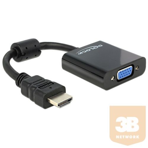 DELOCK Átalakító HDMI-A male to VGA female, fekete