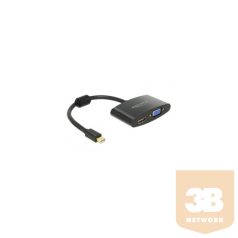   ADA Delock 65553 mini Displayport-dugós csatlakozó > HDMI / VGA-csatlakozóhüvely