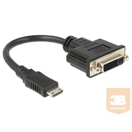 Delock Adapter HDMI Mini-C male > DVI 24+5 female 20 cm