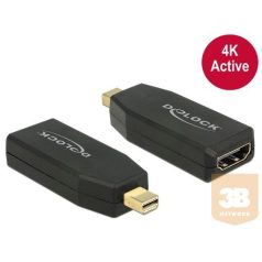   Delock Adapter mini Displayport 1.2 male > HDMI female 4K Active black