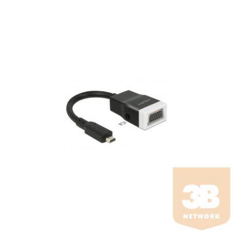 ADA Delock 65589 HDMI-micro D dugó - VGA hüvely audióval adapter