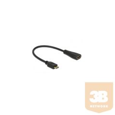   KAB Delock 65650 mini-C apa > A anya High Speed HDMI kábel Ethernettel - 0,23m