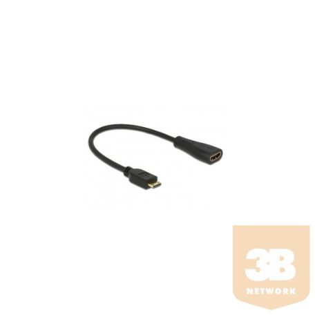 KAB Delock 65650 mini-C apa > A anya High Speed HDMI kábel Ethernettel - 0,23m