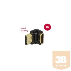   ADA Delock 65662 HDMI-A anya > HDMI-A apa High Speed HDMI Ethernettel 4K 90° lefelé forgatott adapter - Fekete