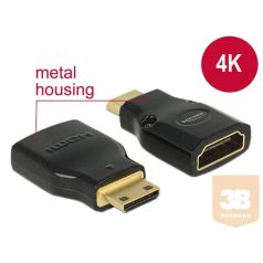   Delock adapter HDMI Mini-C(M)->HDMI(F) High Speed HDMI with Ethernet 4k