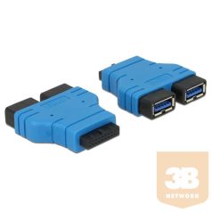   ADA Delock 65670 USB3.0 pin header anya > 2x USB3.0 Type-A anya parallel adapter