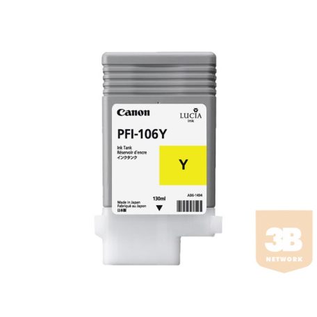 CANON PFI-106Y ink cartridge yellow standard capacity 130 ml 1-pack