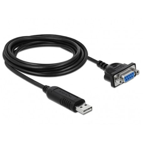 Delock USB 2.0 soros RS-232 adapterhez kompakt soros konnektor házzal