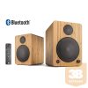 WaveMaster Hangszóró 2.0 - CUBE MINI NEO Bamboo (36W RMS, Bluetooth, 3,5mm jack, RCA, Toslink, Távírányító, Bambusz)