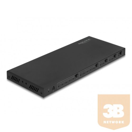 Delock HDMI Switch - 66454 (HDMI mátrix kapcsoló, 4 x bemenet, 2x kimenet, 4K 60 Hz hang operátorral)