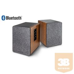   WaveMaster Hangszóró 2.0 - BASE (30W RMS, Bluetooth, RCA, Barna fa és szürke)